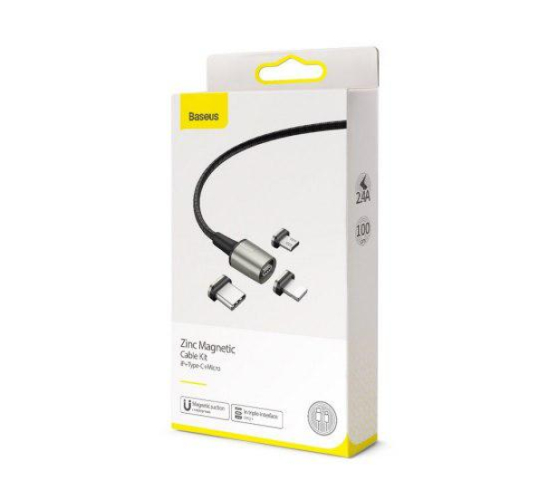 Baseus Kabel magnetyczny USB - microUSB/USB-C/Lightning Baseus Zinc - 1379606 - zdjęcie 5